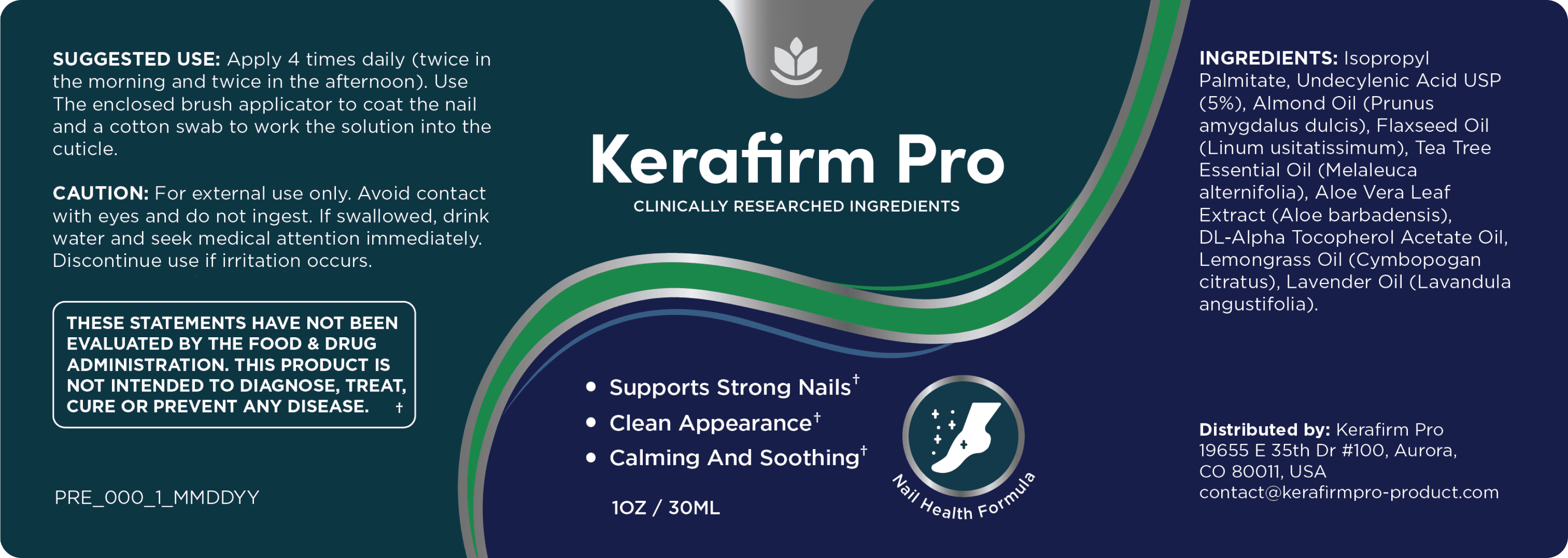 KeraFirm Pro product label graphic